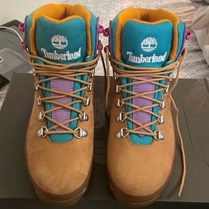 Women's Euro Hiker Mixed-Media Waterproof Boots, Size 7